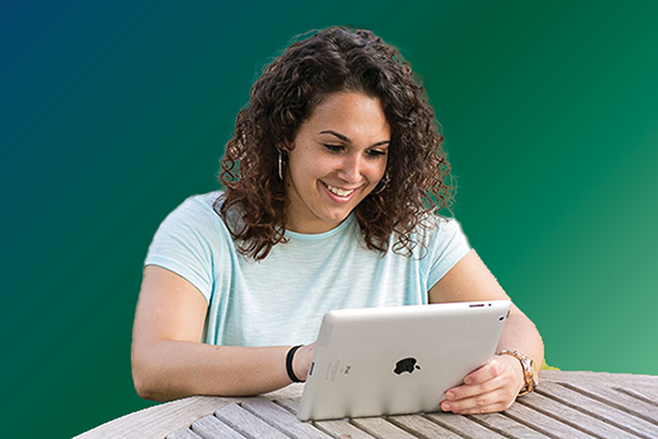 Woman on Ipad