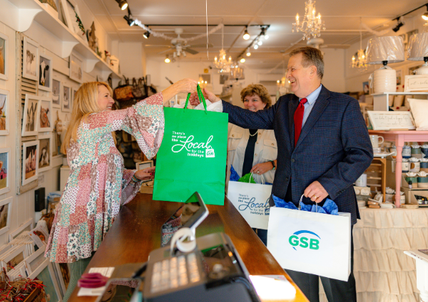 GSB employee shopping local for he holidays