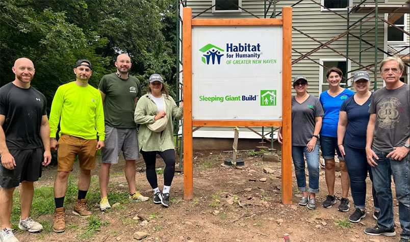 GSB team members at 2023 Habitat for Humanity build