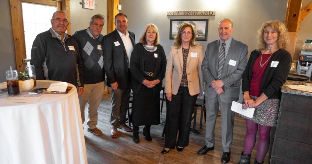 Group gathered at donation event.